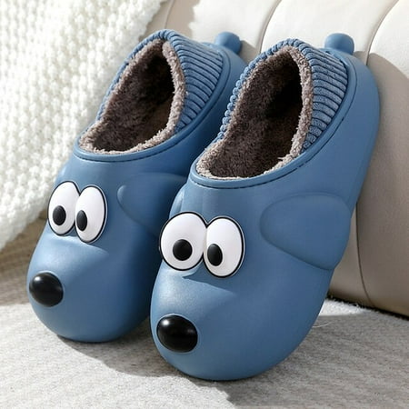 

CoCopeaunt Lovely EVA Cartoon Dogs Modelling Design Home Cotton Slippers 2022 new Plush Warm Non Slip Comfy Shoes Femme Slippers Indoor Wom