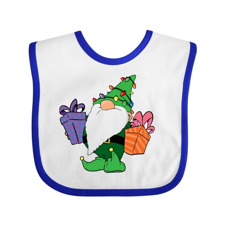 

Inktastic Christmas Gnome Elf with Gifts! Gift Baby Boy or Baby Girl Bib