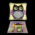thumbnail image 1 of de de pestillo de animales con s básicos para de almohada manualidades 17x17 '' Búho Hugo Pillow Latch Hook Rug Kit, 1 of 10