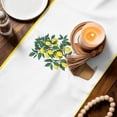 thumbnail image 3 of Summer Lemon Table Runner 72 Inches, Yellow Potted Plant Green Botanical Bed Runner Dresser Scarves Tabletop for Indoor Outdoor Parties/Ceremony/Banquet, 14" x 72", 3 of 9