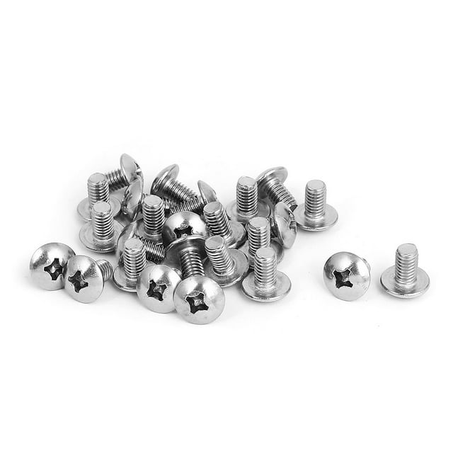 M6x10mm Acier Inoxydable Phillips Tête Machine Vis 25pcs
