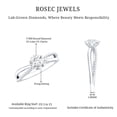 thumbnail image 5 of Rosec Jewels Certified Lab Diamond 6mm Round Engagement Ring, EF-VS Quality - With Jewelry Box, 14K White Gold, US 9.00, 5 of 8