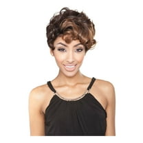 Mane Concept Red Carpet Synthetic Short Curly Bang Full Wig - RCP178 KEYSHIA (1B)