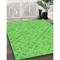 thumbnail image 3 of Ahgly Company Machine Washable Indoor Round Transitional Emerald Green Area Rugs, 8' Round, 3 of 7