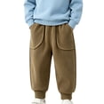 thumbnail image 3 of Diufon Toddler Boys Girls Corduroy Sweatpants Fall Winter Plush Thickened Warm Athletic Joggers Pants with Pockets, 3 of 10