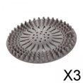 thumbnail image 1 of Fregadero recogedor de pelo Soledad ducha cubierta de baño lavabo colador de drenaje gris 3 piezas, 1 of 10