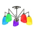 thumbnail image 4 of Uxcell 5.3" Alto 4.3" Diámetro 1.7" Adaptador Pantalla de Plástico Paquete de 5 Cubierta de Luz para Lámpara de Pie 5 Colores, 4 of 7