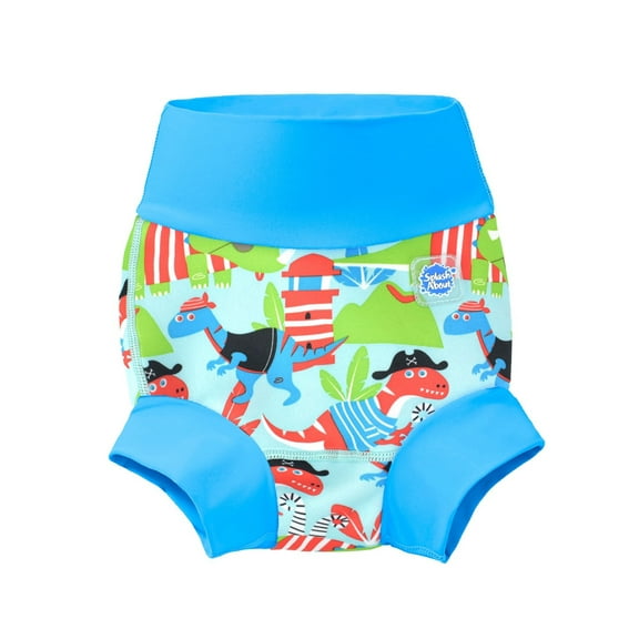 Splash About Boy's Happy Nappy Cloth Swim Diaper, Dino Pirates, 6-12 Months