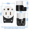 thumbnail image 3 of Rotatable Power Receptacle AC110V Power Outlet Socket for 5 15R Configuration for Industrial Use, 3 of 8