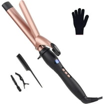 Hair Curling Wand, 1.26Inch Curling Iron, Professional Ceramic Hair Curler Wand, Big Curls with Adjustable Digital Temperature, Dual Voltage, Auto Shut-Off
