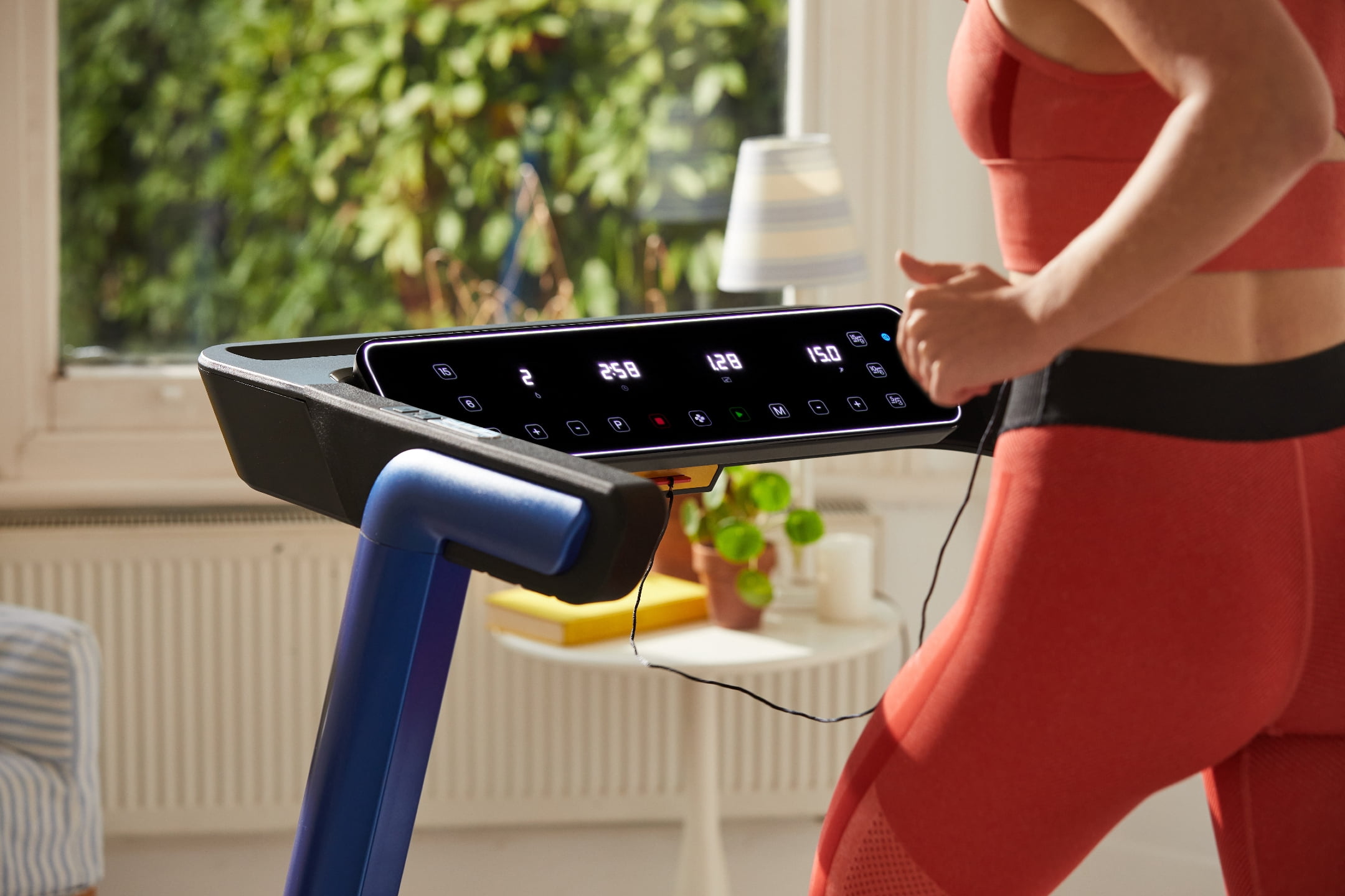 Reebok FR30z Floatride Treadmill - Blue with Incline, Bluetooth, Walking or Running, 4 HP, 12.4 MPH, 330 lb. Capacity