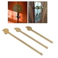 thumbnail image 4 of Cabinet Key Latch, 3PCS Brass Cabinet Locking Pin Retro Style Leaf Shaped  For  Doors, 4 of 8