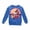 Blue, variant on uikmnh Girls Tropical Palm Tree Sunset Surfer Graphic Crew Neck Sweatshirt Long Sleeve Fall Winter Casual Pullover Tops White,2-3 Years