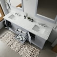 thumbnail image 4 of Dukes 80 in. W x 22 in. D Dark Grey Double Bath Vanity, Carrara Marble Top, and Faucet Set, 4 of 9