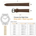 thumbnail image 2 of Uxcell Leather Watch Bands 16mm Thin Grain Replacement Cowhide Leather Strap Women Men Watch Strap, Brown Black, 2 of 6