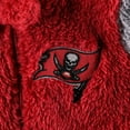 thumbnail image 3 of Newborn & Infant Red/Gray Tampa Bay Buccaneers Game Nap Teddy Fleece Bunting Full-Zip Sleeper, 3 of 3