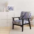 thumbnail image 2 of Designart "Dynamic Rhythm Purple Suprematism II" Chaise d'Appoint Abstraite Violette - Fauteuil Moderne pour Salon, 2 of 7