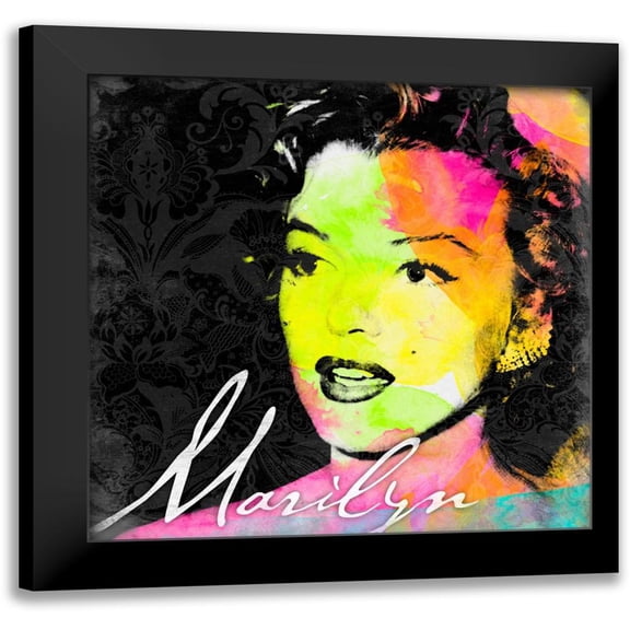 Grey, Jace 12x12 Black Modern Framed Museum Art Print Titled - Marilyn Colorful