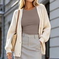 thumbnail image 4 of DYTTDG Women’s Solid‑Color Crew Neck Long Sleeve Top, Soft Stretchy Slim‑Fit Basic Knit, Versatile Casual Layering Blouse for Daily Wear and Fall‑Winter Outfits, 4 of 7