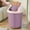 Purple, variant on Ycandiee Plastic Mini Wastebasket Trash Can with Swing Lid, Mini Waste Can with Removable Swing-Top Lid, Small Garbage Bin for Kitchen, Bathroom, Bedroom, Office
