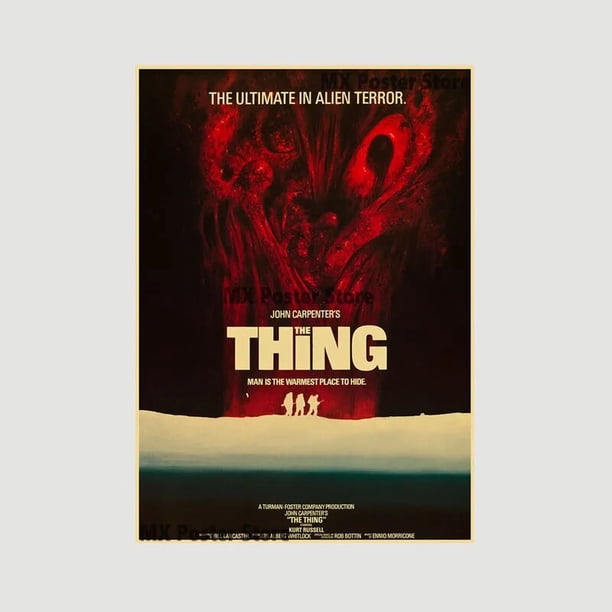 Carteles clásicos de película de terror para Halloween, papel Kraft, el silencio de los corderos, impresiones de imágenes para decoración del hogar, Mural, decoración de la habitación
