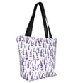 thumbnail image 3 of Kdxio Lavender Flowers Women Reusable Grocery Bags Foldable Ripstop,Reusable Shopping Bags for Shopping,Gym,Gift, 3 of 8