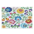 thumbnail image 1 of Polish Folk Art Cutting Board, European Floral Ornament Wzory Lowickie Colorful Flowers, Decorative Tempered Glass Cutting and Serving Board, in 3 Sizes, by Ambesonne, 1 of 2