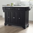 thumbnail image 3 of Pemberly Row Contemporary Wood Granite Top Kitchen Island in Matte Black, 3 of 9