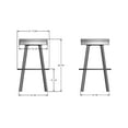 thumbnail image 2 of Amisco Warner 30 In. Swivel Bar Stool - Beige Distressed Wood / Metallic Grey Metal, 2 of 2