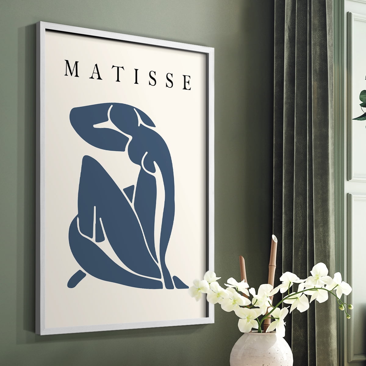 Matisse CCCLXXXI in White Solid Wood 11 x 14 Framed Print
