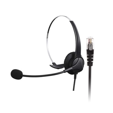 Professional RJ9 Headsets With Two Noise Cancelling Technology And 330° Rotatable Ear Cushions For Call Centers