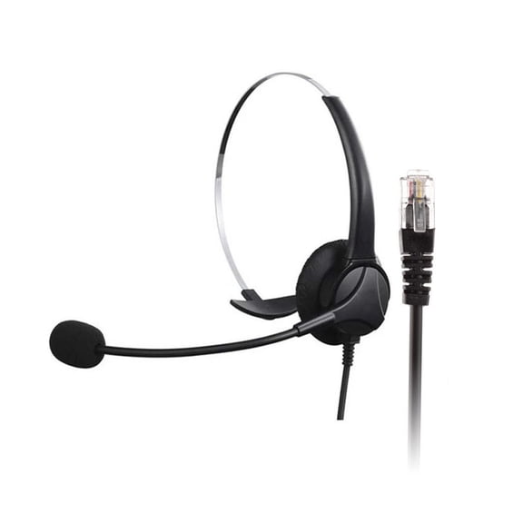 Professional RJ9 Headsets With Two Noise Cancelling Technology And 330° Rotatable Ear Cushions For Call Centers