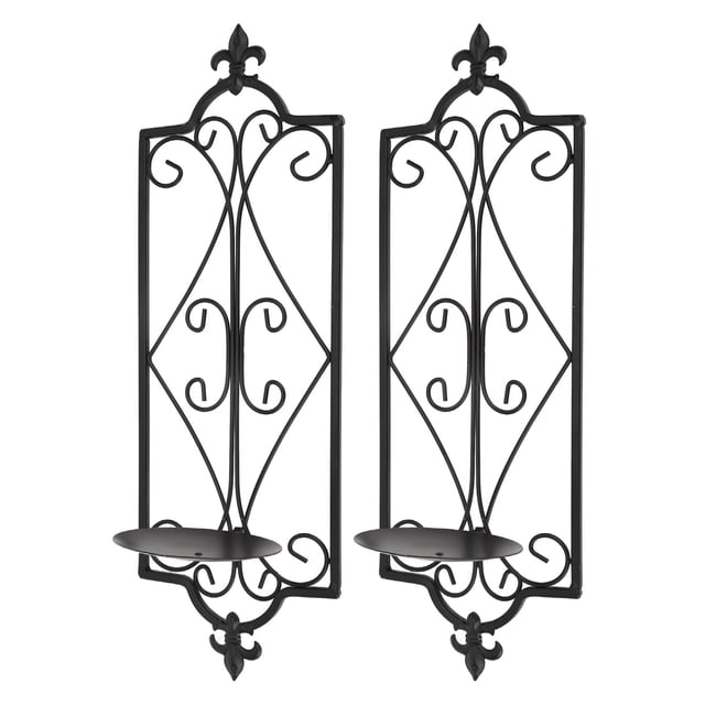 Wall Sconce Candle Holder, Decorative Wall Candle Holder Easy To Install Iron 2PCS Eye Catching for Living Room