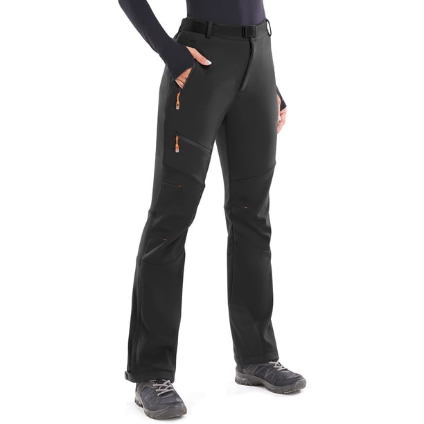 Pantalón de esquí para mujer Heathyoga, impermeable, aislante y con forro polar