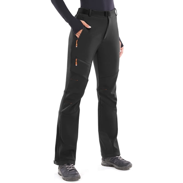 Pantalón de esquí para mujer Heathyoga, impermeable, aislante y con forro polar