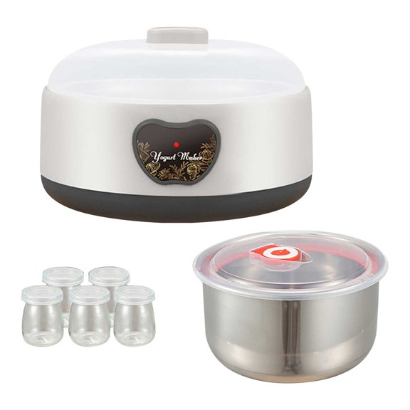 Stainless Steel Yogurt Maker Machine for Homemade DIY Yogurt, 1.2L Capacity, 110V Electric Yogurt Maker with Creamy Texture, Healthy & Hygienic Yogurt Maker for Family Use