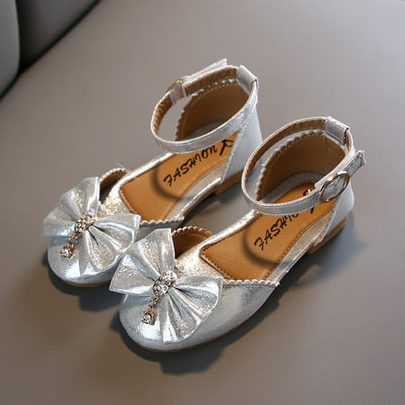 

Child Infant Kids Baby Girl Solid Crystal Bowknot Princess Sandals Casual Shoes Fragarn