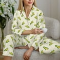 thumbnail image 4 of Wukai Corn Print Women's Pajama Set - Soft Long Sleeve Sleepwear for Comfort and Style-Large, 4 of 9