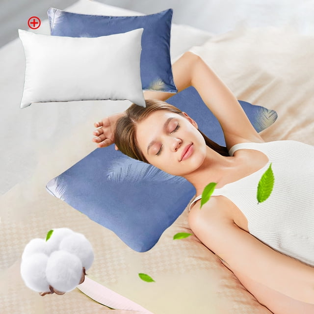 Dvkptbk Bedding Sizepillowcase Bedding Bed Pillow Cool Hotel Quality Corner Propped Pillow for Back Flat or Side Sleeping Pillow with Pillowcase and Pillow Core Bedding