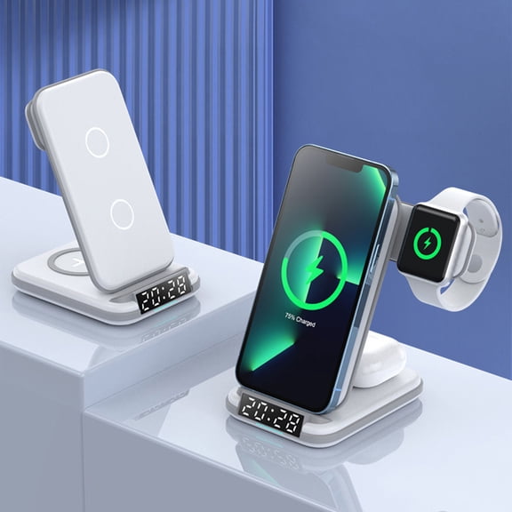 AZXY Wireless Charging Station,Charging Station for Multiple Devices,Wireless Charger,Desk Magnetic Fast Charger for Smart Watch Phone Earbuds