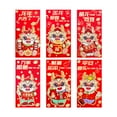 thumbnail image 1 of Maytalsory 6 Pcs Enveloppes Rouges Traditionnelles Chinoises en Papier Célébrations du Nouvel An Applications Larges Premium 208F, 6 Pcs 6.7 Pouces, 1 of 6