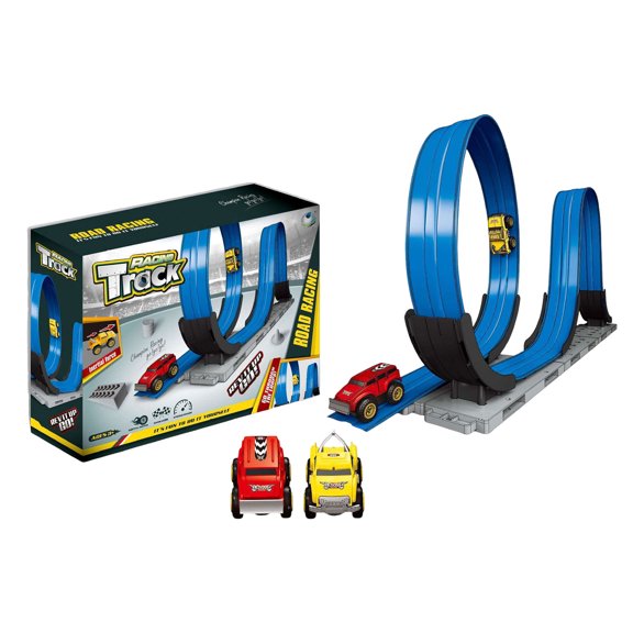 Juego de carreras de coches de juguete Bewildely pista ensamblado para corredores jóvenes tipo+3