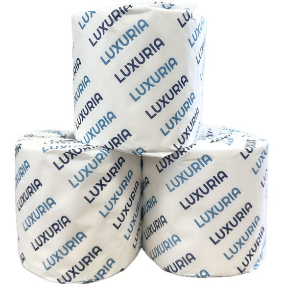 Luxuria , Papier Hygiénique de Qualité, Papier Toilette 2 Épaisseurs 500 Feuilles (CA / 48 Rouleaux)