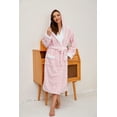 thumbnail image 4 of U2SKIIN Womens Fleece Hooded Robes, Long Plush Soft Thicker Fluffy Bathrobes,(Light Pink,2XL-3XL), 4 of 5