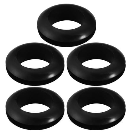 

5pcs Wire Protective Grommets Black Rubber 16mm Double Sided Grommet