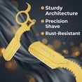 thumbnail image 4 of Regale Barber Supply Titanium Gold Finger Insert Replaceable Blade Razor, Stainless Steel, Barber Razor for Men's Shaving, Barbers Shaving Knife, 4 of 9