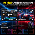 thumbnail image 6 of CRUA 49 Inch Ultra-Wide Curved Gaming Monitor | 240Hz | DQHD 5120x1440p | 1500R Curve | AMD FreeSync | Built-in Speakers | Wall Mount Install，Height adjustable | HDMI & DP, Black, 6 of 9