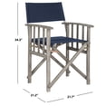 thumbnail image 6 of Safavieh Laguna Outdoor Patio Director Chair, Set of 2 - Grey/Navy, 6 of 7