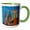 Green/White, variant on 3drose, Holiday Lights at Twilight, Christmas Market, Mainz, Germany, 11oz Magic Transforming Mug