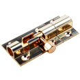 thumbnail image 3 of 10 pestillos de latón para puerta de 1,5 pulgadas de largo con cerradura deslizante y perno cilíndrico dorado, 3 of 3
